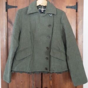 GAP Women's Pea Coat in Forest Green Size S